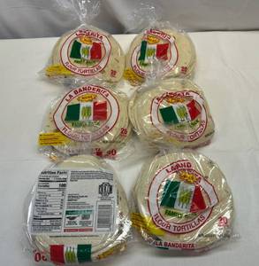lot 167 image: KK. 6x 20count La Banderita Flour Tortillas