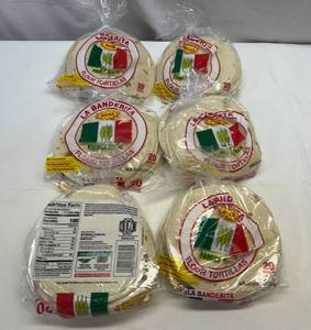 lot 169 image: KK. 6x 20count La Banderita Flour Tortillas