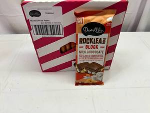 lot 156 image: II. 12x 6.4oz Rock Lea Road Milk Chocolate Block