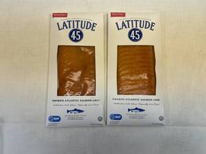 lot 242 image: D. 2x 8oz Latitude 45 Smoked Atlantic Salmon-Sliced & Ready to Eat