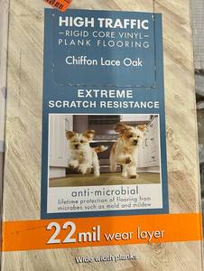 lot 25 image: 2 boxes of High Traffic Life Proof Rigid Core Vinyl - Chiffon Lace Oak