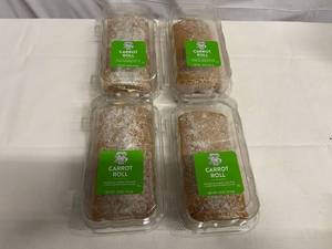 lot 54 image: 4x 18oz Carrot Roll wButtercream Filling-The Fathers Table