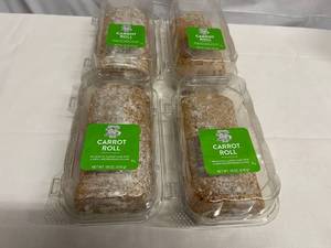 lot 56 image: 4x 18oz Carrot Roll wButtercream Filling-The Fathers Table