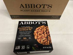 lot 72 image: 6x 10oz Abbots Chopped ChickN-Plant Based