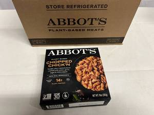 lot 70 image: 6x 10oz Abbots Chopped ChickN-Plant Based