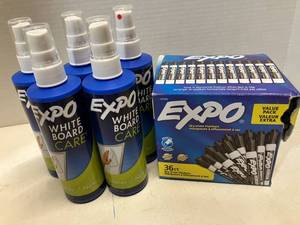 Expo Dry Erase Markers and Cleaner