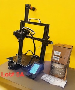 lot 5A image: Voxelab Aquila X2 3D Printer, 8 Brand New Luminous Spools - Blue purple, Green, Blue & Multicolor
