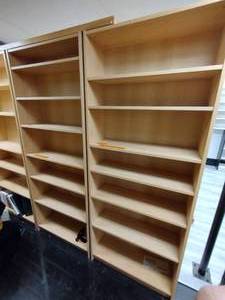 lot 112 image: 2 wooden book shelves L31  x H 79  x D 10 