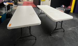 lot 98 image: (2) six-foot folding Lifetime tables