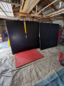 lot 30A image: (4) black ZEBRA Mats 2 thick 2m x 1m so approx 3 3 x 6 5