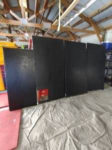 lot 57 image: (4) ZEBRA black Mats 2 thick 2m x 1m so approx 3 3 x 6 5