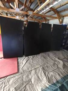 lot 117 image: (4) black ZEBRA Mats 2 thick 2m x 1m so approx 3 3 x 6 5