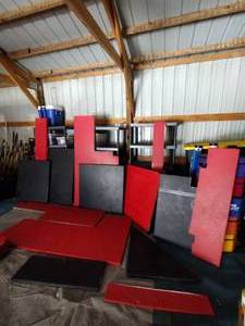 lot 128 image: (14) mats cut down to various sizes