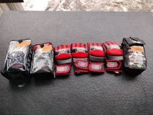 lot 148 image: Gloves Combat sports trainingsparring gloves, Tap Out MMA, RDX Grappling Gloves