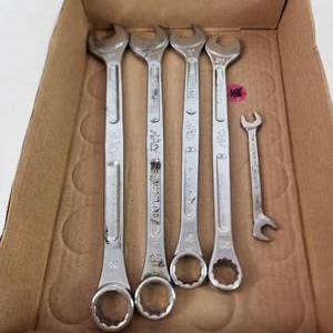 Lot Of Four Mac Wrenches Metric And One Matco Wrench Metric