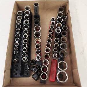 Large Lot Of Miscellaneous Sockets All In Good Condition