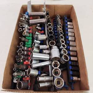 Large Lot Of Miscellaneous Sockets Good Condition