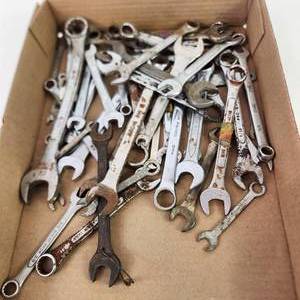 Large Lot Of Miscellaneous Standard Wrenches Good Condition