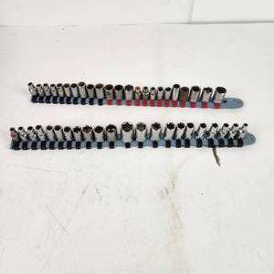 Large Lot of 14 Drive Sockets Mixed Makes