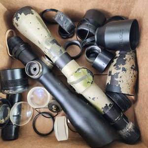 Lot Of Large Gun Scope Parts