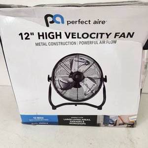 Perfect Aire 12 High Velocity Fan Metal Construction New Some Box Damage
