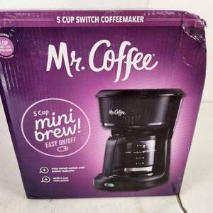 Mr. Coffee 5 Cup Switch Coffeemaker Easy OnOff New Slight Damage To Box