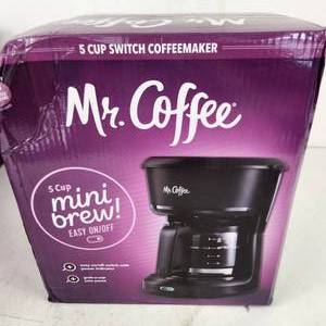 Mr. Coffee 5 Cup Switch Coffeemaker Easy OnOff New Slight Damage To Box