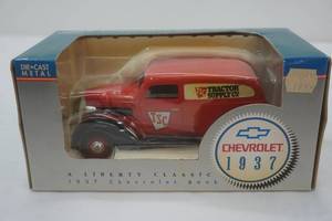 lot 21 image: Chevy 1937 diecast model Liberty, coin bank