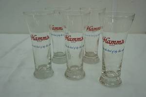 lot 44 image: Hamms beer glass set of 5