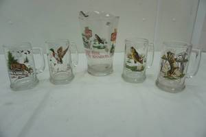 lot 46 image: Schmidt beer pitcher and 4 mugs