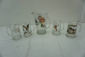 lot 47 image: Schmidt beer pitcher and 4 mugs