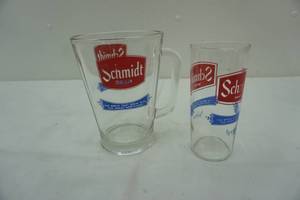lot 48 image: Schmidt beer pitcher and 12 liter glass