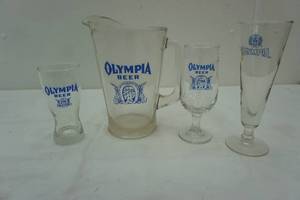 lot 54 image: Olympia glass beer serving set