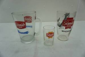 lot 93 image: Schmidt pitcher and two glasses