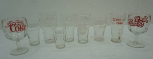 lot 151 image: Coca-Cola and Pepsi-Cola Glassware Collection.