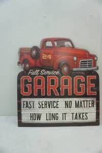 lot 178 image: Full Service Garage. tin sign. 24x 26