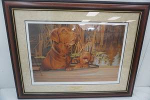 lot 188 image: Junior by Sharon Anderson. framed, matted, signed, numbered 292300. 36x28
