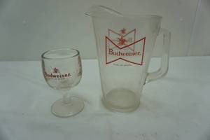 lot 221 image: Budweiser pitcher and goblet