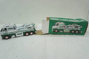 lot 250 image: Hess Toy Truck and Dragster. NEW in Box. 2016.