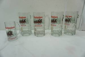 lot 256 image: 1989 Budweiser large mugs (just under a liter)