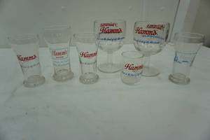 lot 259 image: Hamms beer mugs and glasses