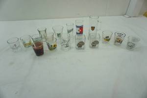 lot 268 image: Vintage shot glasses, tourism