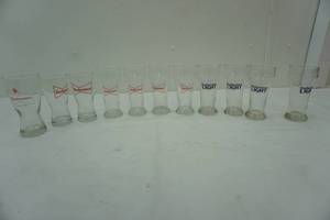 lot 272 image: Budweiser beer glasses, Budweiser Light