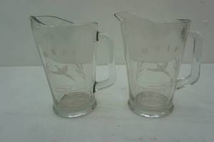 lot 307 image: 2 glass pitchers