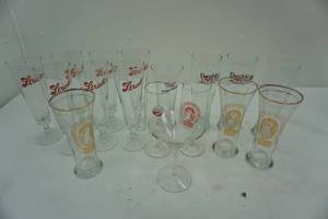 lot 348 image: Footed Pilsner Glasses large lot