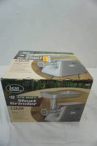lot 401 image: Lem #8 575 Watt Meat Grinder NEW in Box