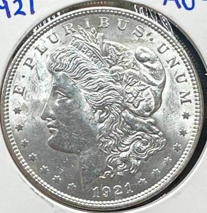1921 Morgan Silver Dollar AU
