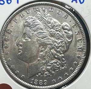1889 Morgan Silver Dollar AU