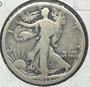1917-S Walking Liberty Half Dollar (Rarer obverse mintmark)