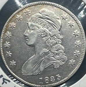 1835 Lettered Edge Capped Bust Half Dollar (VF Condition)